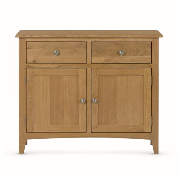 Kamiah Wooden Sideboard With 2 Doors 2 Drawers - Oak