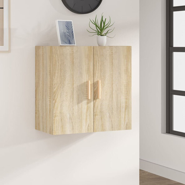 Kason Wooden Wall Storage Cabinet With 2 Doors In Sonoma Oak