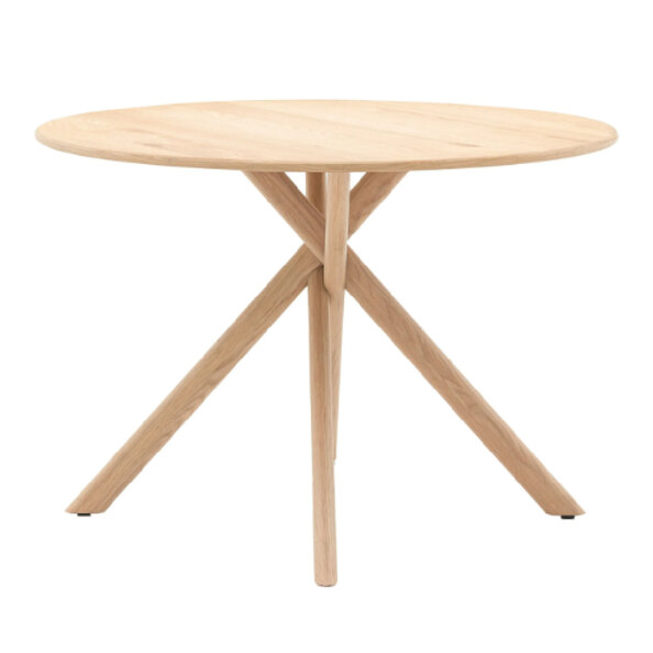 Katonah Wooden Round Dining Table In Natural