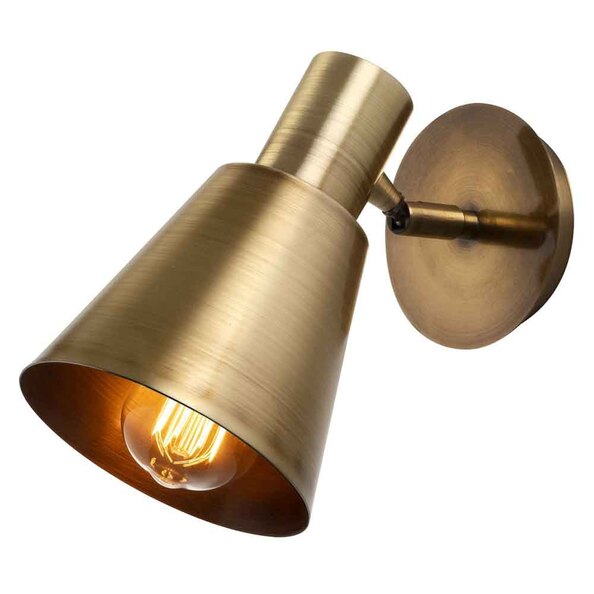 Kellan Spherical Metal Wall Lamp in Antique