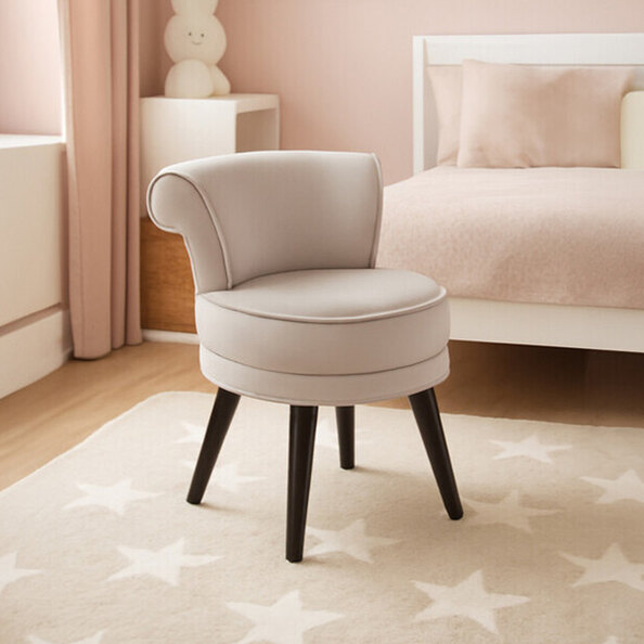 Kelvra Velvet Kids Chair in Mink