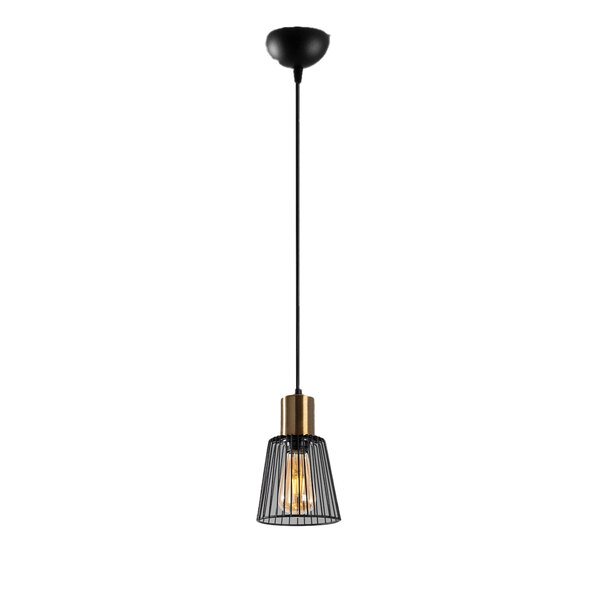 Kemah Metal Wall Light in Black and Antique