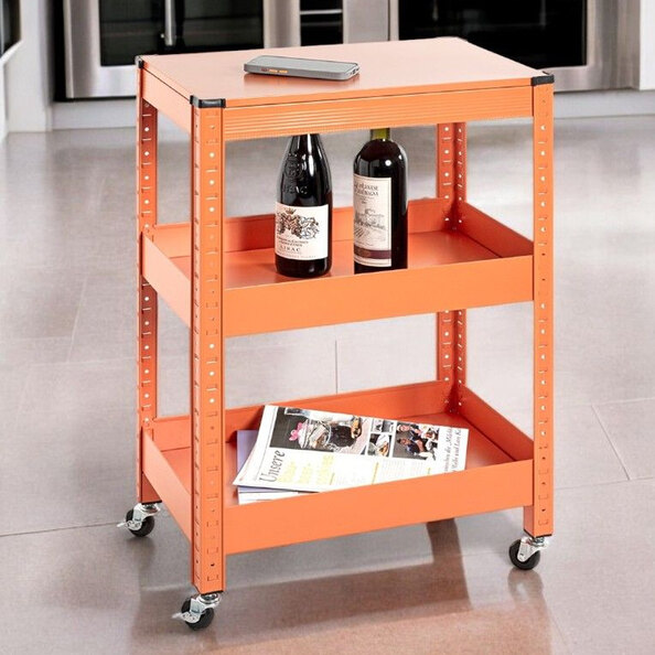 Kenosha Metal Drinks Trolley In Orange