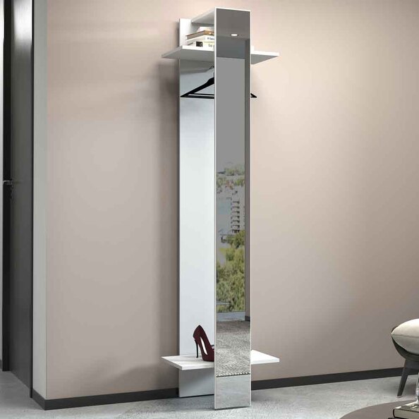 Killington High Gloss Coat Stand In White