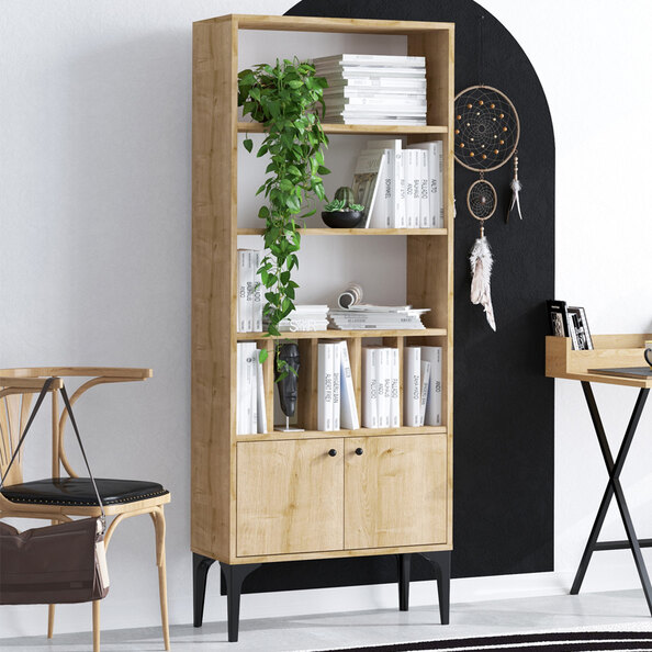 Kiyora Wooden Storage Furniture with 2 Doors in Sapphire Oak