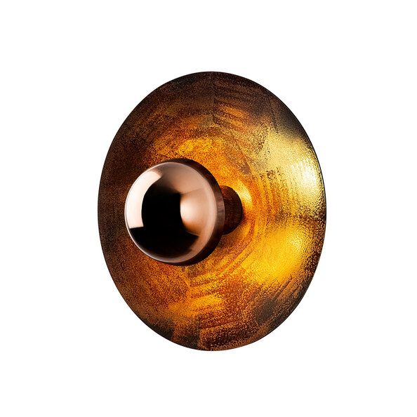Kurt Small Metal Wall Light in Copper