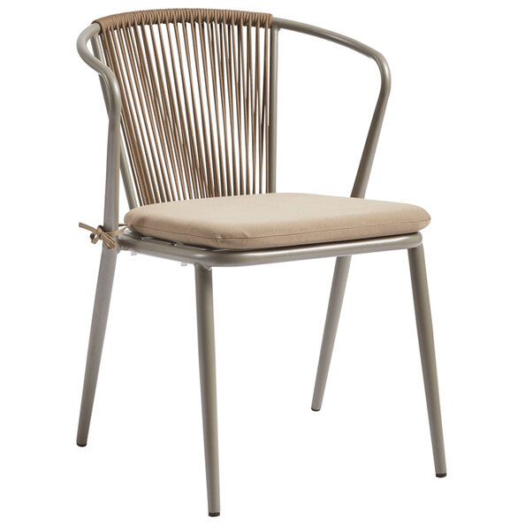 Kutztown Aluminium Outdoor Armchair In Taupe