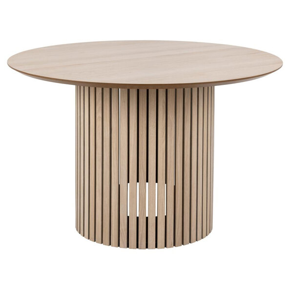 Labasa Wooden Round Dining Table In White Oak