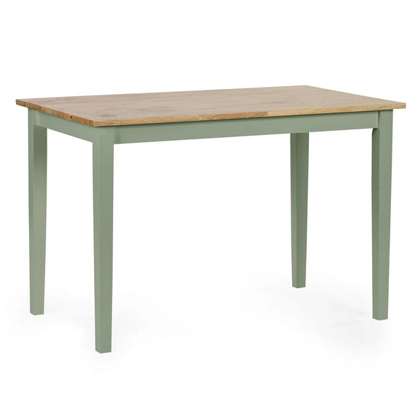 Lamar Wooden Rectangular Dining Table - Green And Light Brown