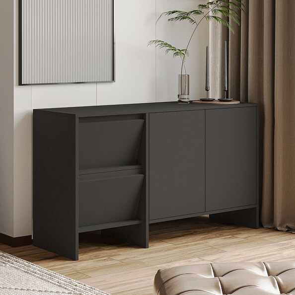 Laris Wooden Console Table in Anthracite