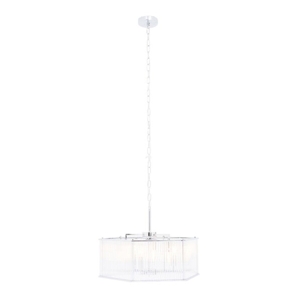 Larisa Hexagonal 6 Bulbs Pendant Light In Chrome