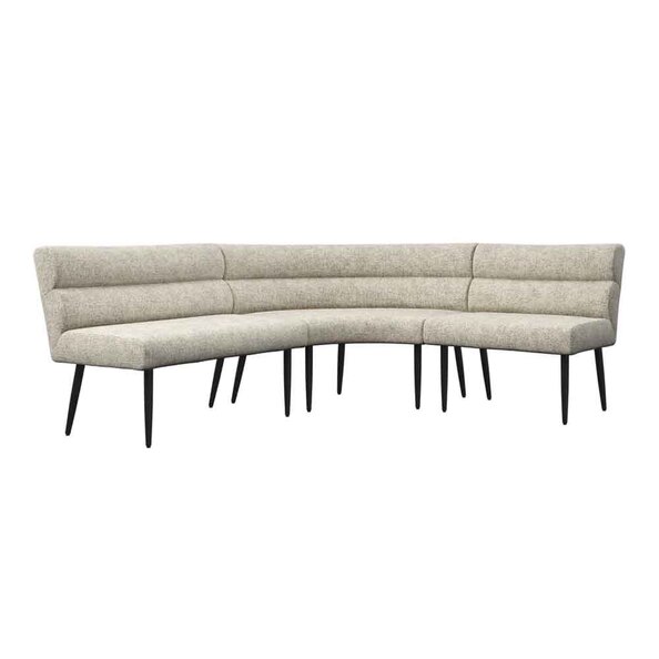 Laroz Fabric Corner Dining Bench in Champagne