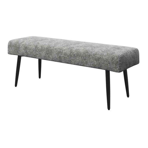 Laroz Fabric Dining Bench in Grey