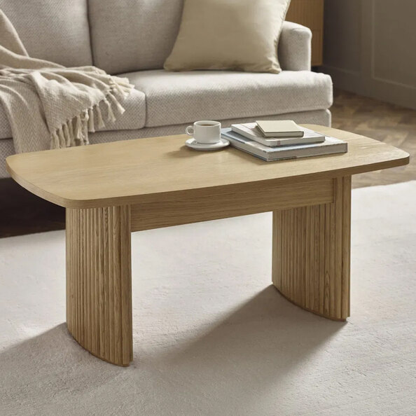 Laurel Wooden Compact Coffee Table - Brown