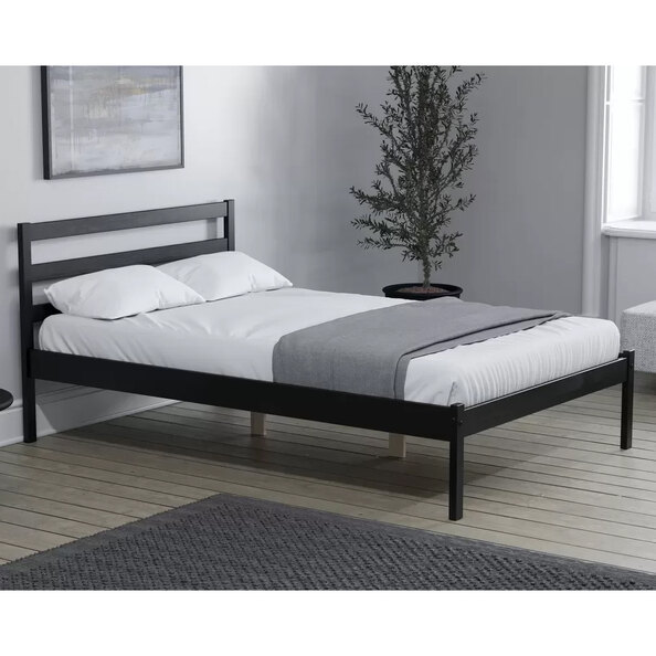 Laurel Wooden Single Bed In Black