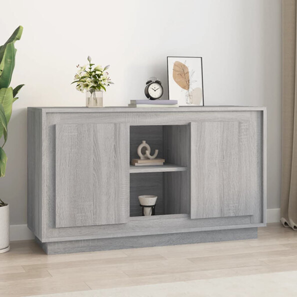 Lavelo Wooden Sideboard With 2 Doors In Grey Sonoma Oak