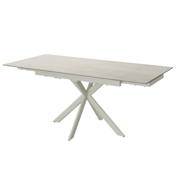Laviole Ceramic Top Extending Dining Table in Sandy Beige