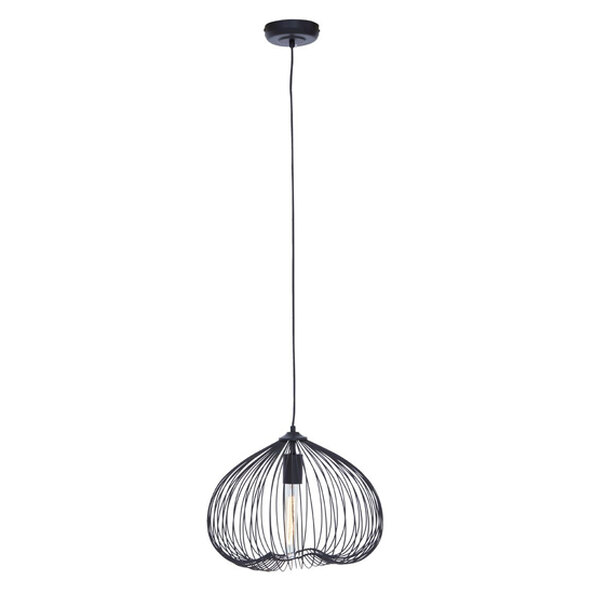 Lavish Iron 1 Pendant Light In Black