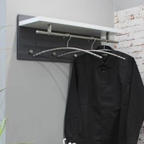 Learo Wooden Coat Rack In Granite White