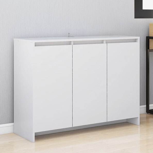 Leehi Wooden Sideboard With 3 Doors In White