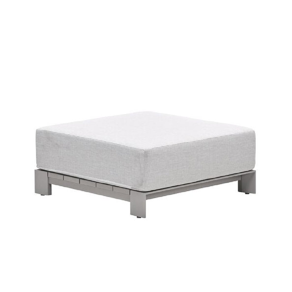 Leonidas Aluminium Garden Coffee Table With Cushion In Taupe