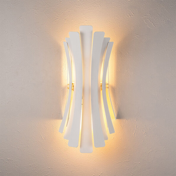 Linea Metal Wall Light in White