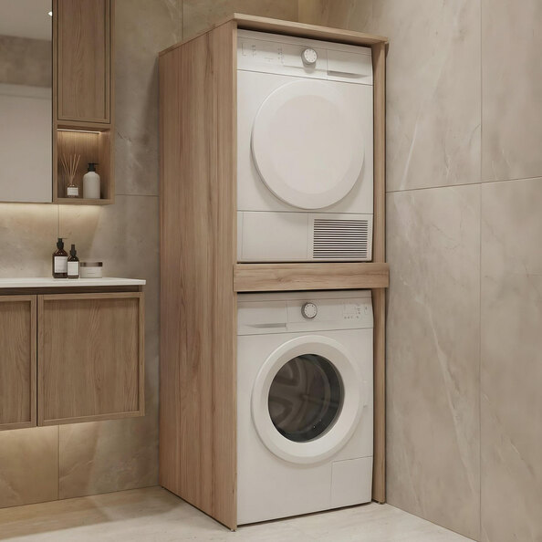 Linfa Wooden Washing Machine Cabinet in Oak