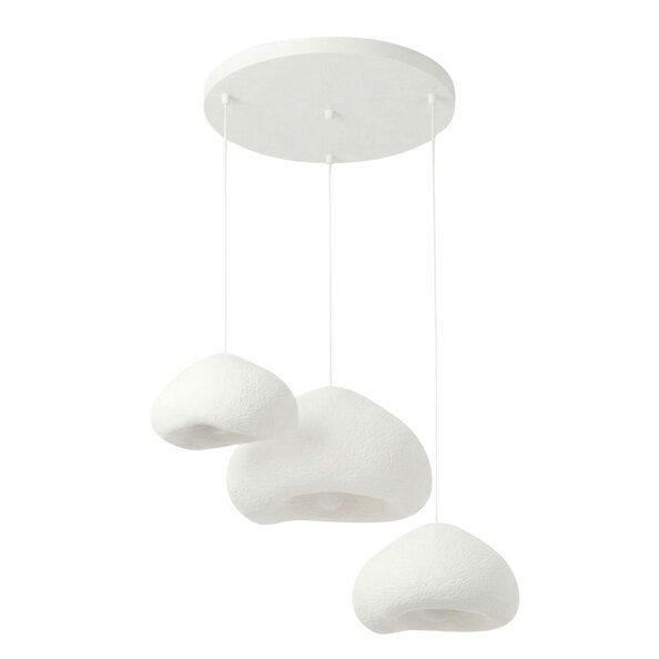 Lora 3 Light Metal Ceiling Pendant Light in White
