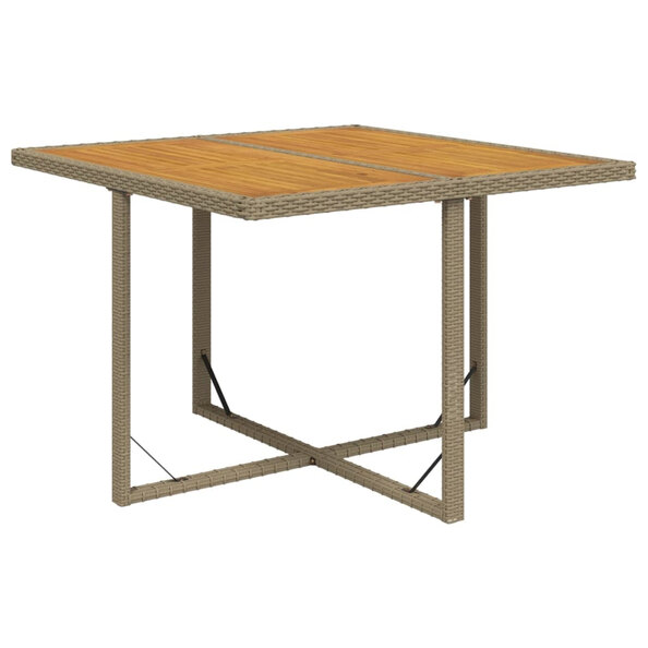 Lorento Garden Wood Grain Dining Table in Beige
