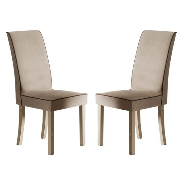 Losea Brown Fabric Dining Chairs in Pair
