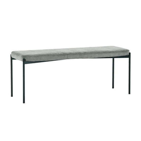 Luling Velvet Dining Bench - Grey