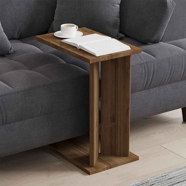 Lun Wooden Side Table in Walnut