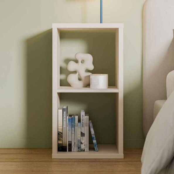 Mabon Wooden Shelving Unit with 2 Open Storage in Sand