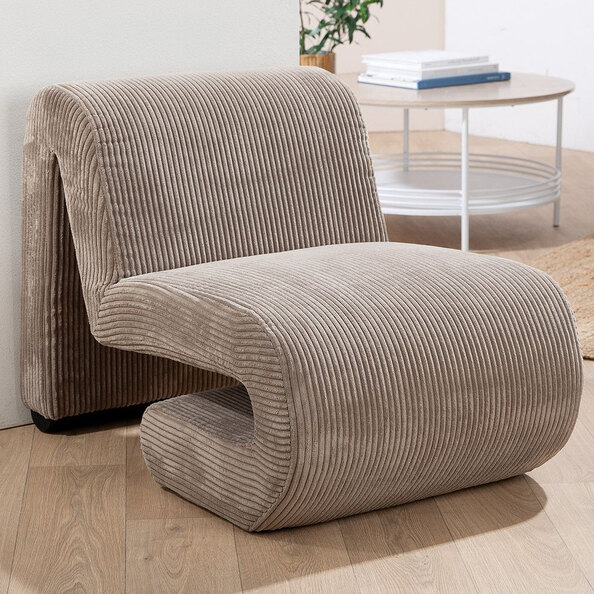 Magnolia Fabric Armchair In Beige