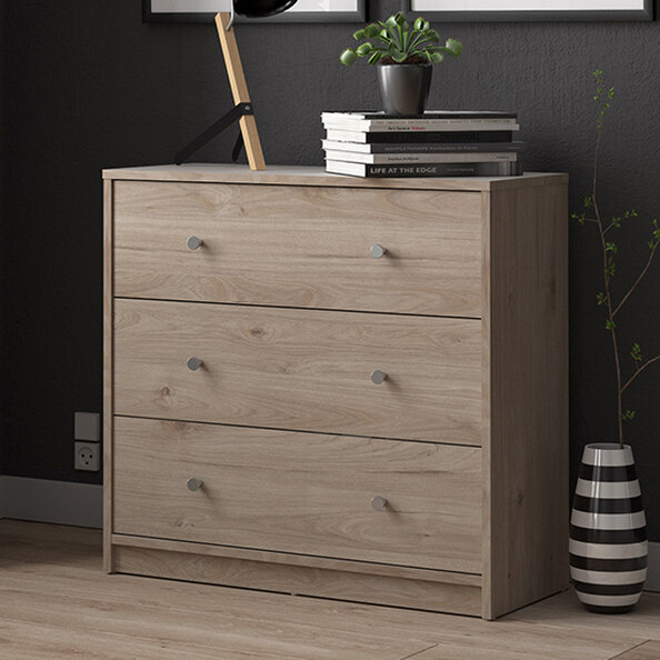 Maiton Wooden Chest Of 3 Drawers In Oak