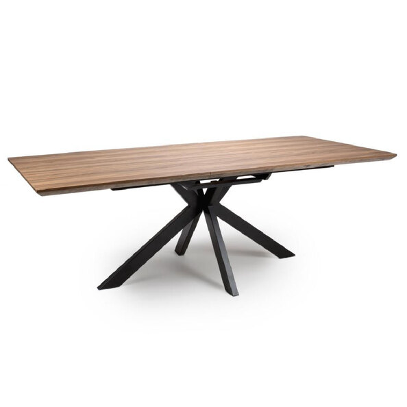 Malone Large Wooden Extending Dining Table In Light Walnut