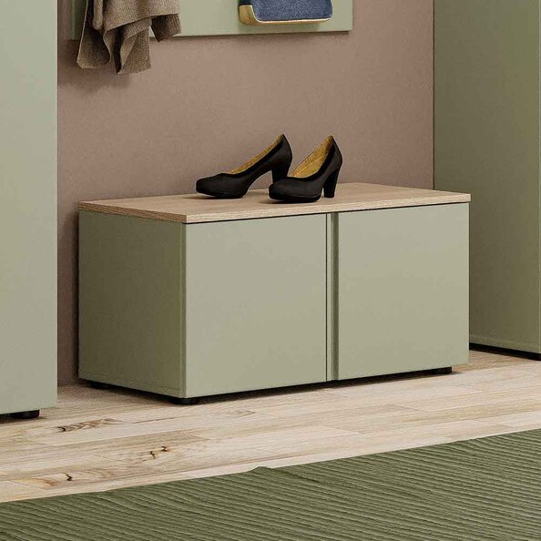 Malvern Wooden Hallway Seating Bench in Sage Green