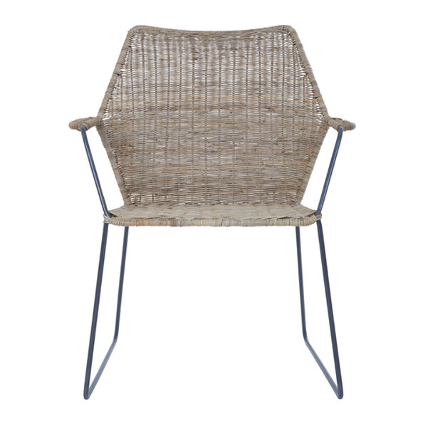 Hunor Natural Rattan Angled Design Chair      
