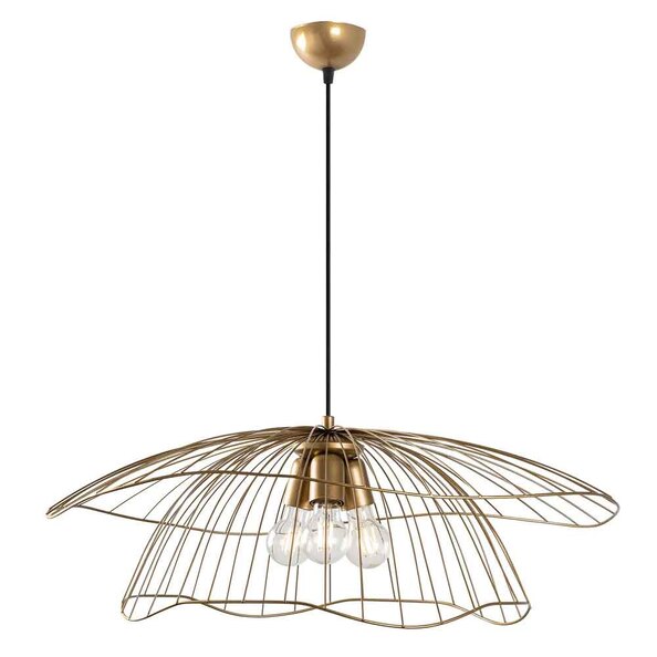 Mantar Large 3 Light Metal Ceiling Pendant Light in Gold