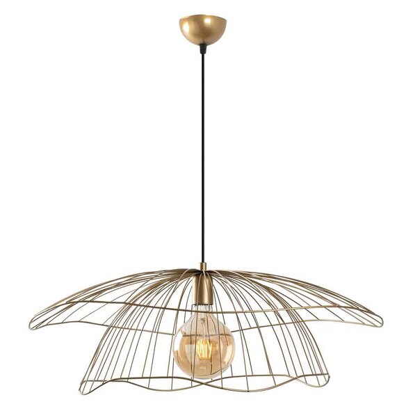 Mantar Large Metal Ceiling Pendant Light in Gold