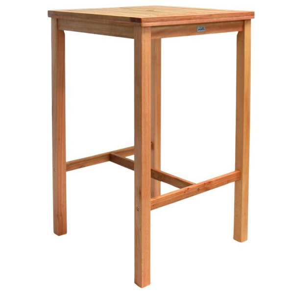 Marfa Wooden Square Bar Table In Natural