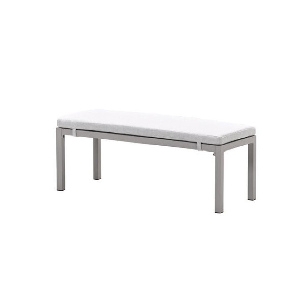 Marietta Aluminium Garden Seating Bench With Cushion In Taupe