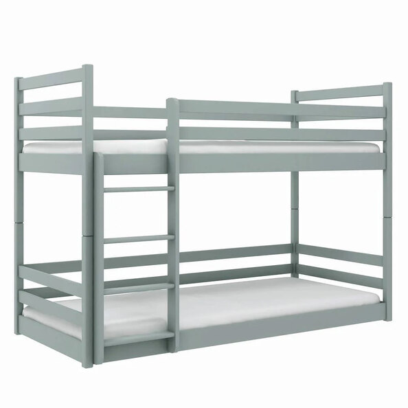 Marion Wooden Bunk Bed With Bonnell Mattress In Grey