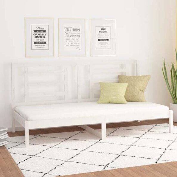Maseru Solid Pine Wood Day Bed In White