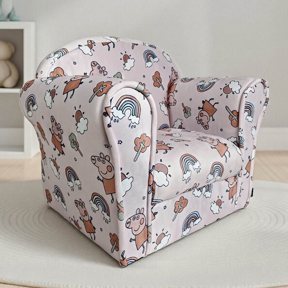 Maspeth Fabric Armchair In Pig Pink
