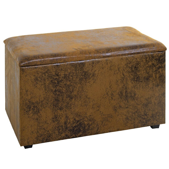 Massillon Large Fabric Storage Ottoman In Vintage Brown