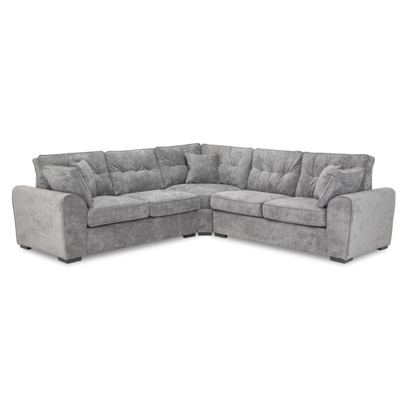 Maxton Fabric Corner Sofa In Grey