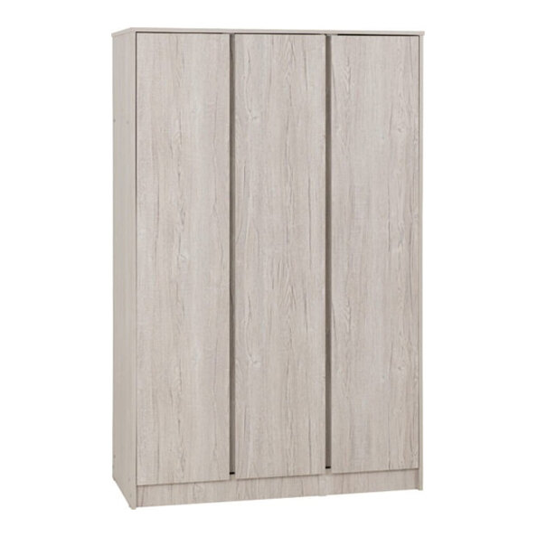 Mcgowan Wooden Wardrobe With 3 Doors In Urban Snow