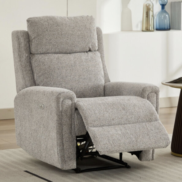 Medinah Fabric Electric 1 Seater Sofa - Ash