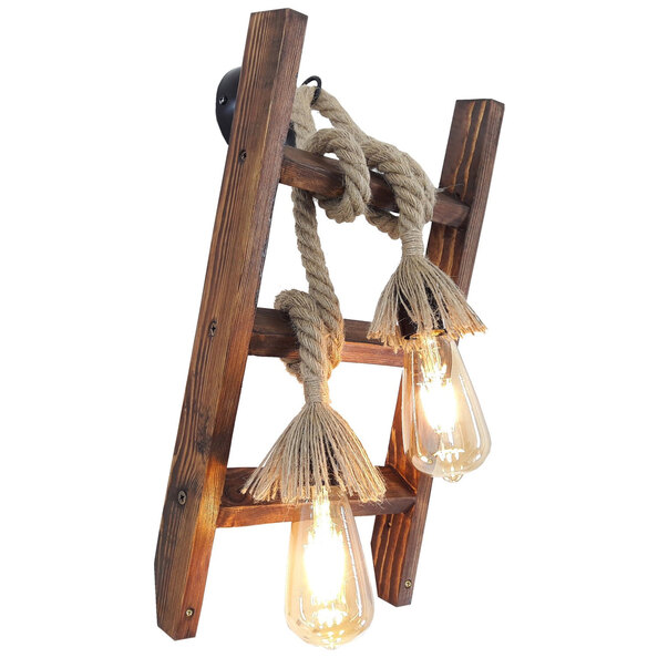 Merdiven Wooden Wall Light in Walnut